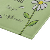 Friend Gift van God, Daisy over Groene, Religieuze Snijplank (Hoek)