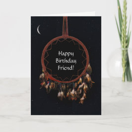 Friend Happy Birthday Dream Catcher en Moon Kaart