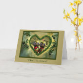 Friend Happy Valentines Day Funny Cute Olives Kaart (Gele Bloem)