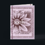 FRIEND Happy xIX Custom Birthday LAVENDER Flower Kaart<br><div class="desc">Deze kaart met de zachte pastelbloem en kant is een mooie manier om je zus geluk te wensen met zijn verjaardag!  Je kunt haar naam en leeftijd toevoegen om er een 1-van-een-soort kaart van te maken... speciaal!  Om meer van mijn verjaardagskaarten te zien,  zet je Zazzle's zoekvak in:  janglinart</div>