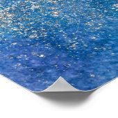 Friend houdt van Blue Paarse Silver Waterverf Poster (Hoek)