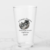 Friend houdt van je Cute Raccoons Animal Art Ceram Glas (Voorkant)