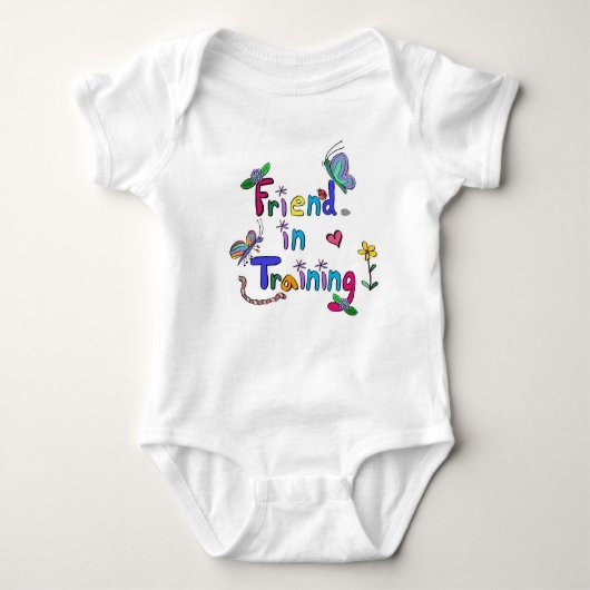 "Friend in Training" Vivid Colors Romper (Voorkant)