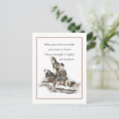 Friend Loyalty Wisdom Wolf Pack Quote Briefkaart (Staand voorkant)