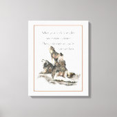 Friend Loyalty Wisdom Wolf Pack Quote Canvas Afdruk (Voorkant)