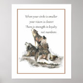 Friend Loyalty Wisdom Wolf Pack Quote Poster (Voorkant)
