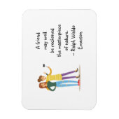 Friend Masterstuk van Natuur Emerson Cute Quote Magneet (Verticaal)