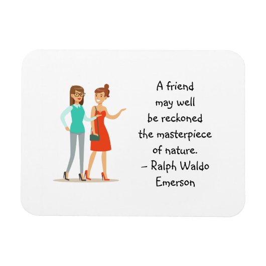 Friend Masterstuk van Natuur Emerson Cute Quote Magneet (Horizontaal)