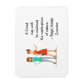 Friend Masterstuk van Natuur Emerson Cute Quote Magneet (Verticaal)