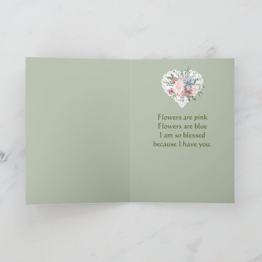 Friend Mixed Garden Flower Valentijn Holiday Kaart (Binnen)