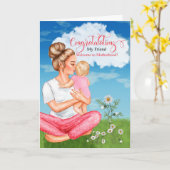 Friend New Baby feliciteert eerste Baby Kaart (Gele Bloem)