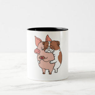 Friend Not Food English Bulldog Tweekleurige Koffiemok
