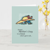 Friend Pet Sandals Moederdag Kaart (Gele Bloem)