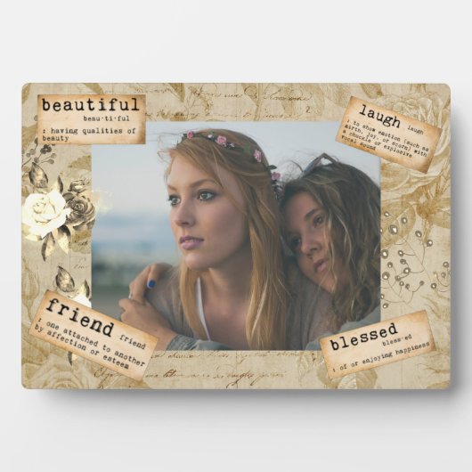 Friend Photo Gift  Decoupage Journal Fotoplaat (voorkant)