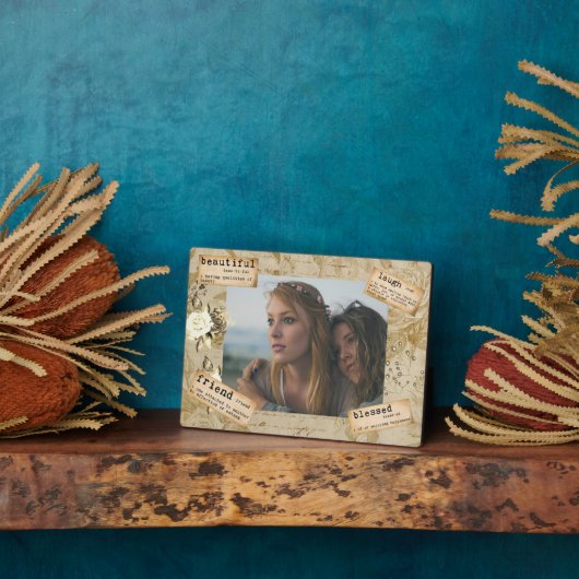 Friend Photo Gift  Decoupage Journal Fotoplaat (Zijkant)