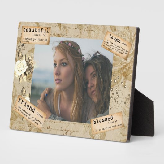 Friend Photo Gift  Decoupage Journal Fotoplaat (Zijkant)