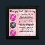 Friend Poem 18th Birthday Cadeaudoosje<br><div class="desc">Een groot cadeau voor een speciale vriend op hun 18e verjaardag</div>