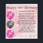 Friend Poem 18th Birthday Notitieblok<br><div class="desc">Een groot cadeau voor een speciale vriend op hun 18e verjaardag</div>