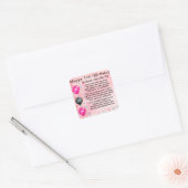 Friend Poem - 30e verjaardag Vierkante Sticker (Envelop)