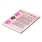 Friend Poem - 40e verjaardag Notitieblok (Linkerzijde)