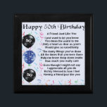 Friend Poem 50th Birthday Cadeaudoosje<br><div class="desc">Een geweldig cadeau voor een vriend op hun 50ste verjaardag</div>