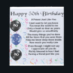 Friend Poem 50th Birthday Notitieblok<br><div class="desc">Een geweldig cadeau voor een vriend op hun 50ste verjaardag</div>