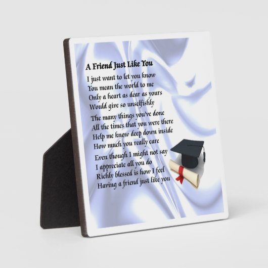 Friend Poem Plaque - Afstuderen design Fotoplaat (Voorkant)