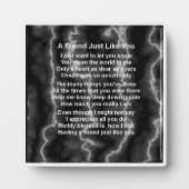 Friend Poem Plaque - Bliksem Marble Design Fotoplaat (Voorkant)