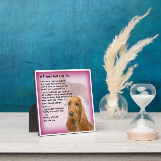 Friend Poem Plaque - Cocker Spaniel Design Fotoplaat (Insitu)