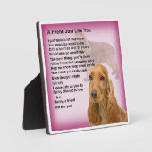 Friend Poem Plaque - Cocker Spaniel Design Fotoplaat (Voorkant)