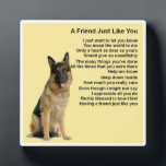Friend Poem Plaque  -  German Shepherd Dog  Design Fotoplaat<br><div class="desc">A great gift for a special friend who likes German Shepherd Dogs.</div>