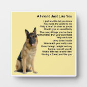 Friend Poem Plaque  -  German Shepherd Dog  Design Fotoplaat (Voorkant)