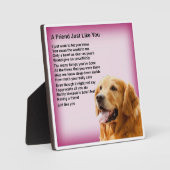 Friend Poem Plaque - Golden Retriever Design Fotoplaat (Voorkant)