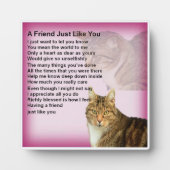 Friend Poem Plaque - Kat Design Fotoplaat (Voorkant)