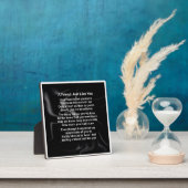 Friend Poem Plaque - ontwerp zwarte zijde Fotoplaat (Insitu)