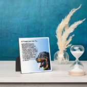 Friend Poem Plaque - Rottweiler Dog Design Fotoplaat (Insitu)