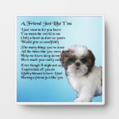 Friend Poem Plaque - Shih Tzu Dog Design Fotoplaat (Voorkant)