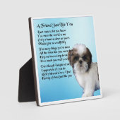 Friend Poem Plaque - Shih Tzu Dog Design Fotoplaat (Voorkant)
