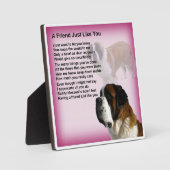 Friend Poem Plaque - St Bernard Dog Design Fotoplaat (Voorkant)