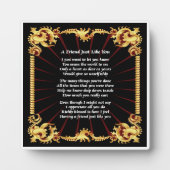Friend Poem Plaque - Zwart design Fotoplaat (Voorkant)