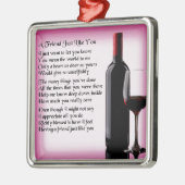 Friend Poem - Wijnontwerp Metalen Ornament (Links)