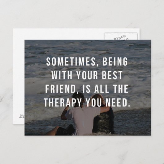 Friend Therapy Quote Briefkaart (Voorkant / Achterkant)
