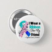 Friend - Thyroid Cancer Ribbon Ronde Button 5,7 Cm (Voorkant /achterkant)