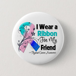 Friend - Thyroid Cancer Ribbon Ronde Button 5,7 Cm