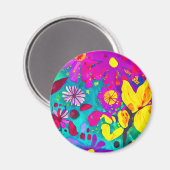 Friend Waterverf Wild Flowers Magneet (Voorkant / Achterkant)