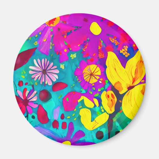 Friend Waterverf Wild Flowers Magneet (Voorkant)