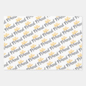 Friend Yellow Botanical Wrapping Paper Sheets (Voorkant 3)