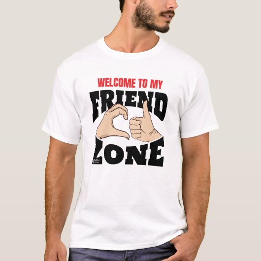 Friend Zone Mannen Wit T-shirt (Voorkant)