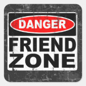 Friend Zone Vierkante Sticker (Voorkant)
