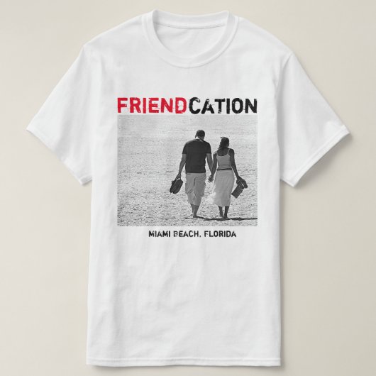 Friendcation voegt foto T-Shirt toe (Design voorkant)